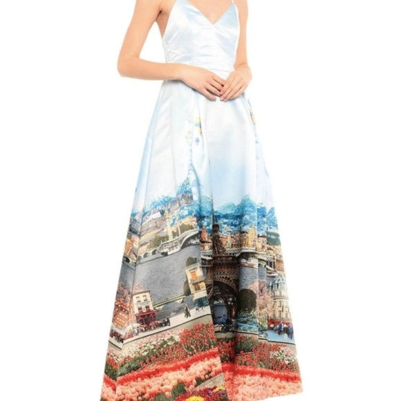 Alice + Olivia Dresses & Skirts - Alice + Olivia | Paris Collage Multi Print Long Dress